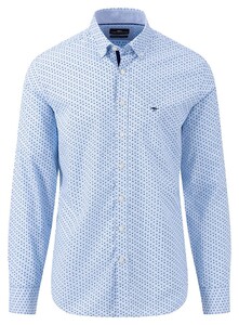 Fynch-Hatton Colorful Mini Graphics Button Down Overhemd Summer Breeze