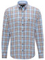 Fynch-Hatton Combi Check Button Down Overhemd Earth-Blue