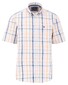 Fynch-Hatton Combi Check Button-Down Overhemd Sunny Orange