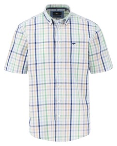 Fynch-Hatton Combi Check Button-Down Overhemd Turf Green