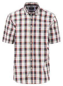 Fynch-Hatton Combi Checks Button Down Overhemd Light Khaki