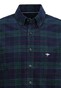 Fynch-Hatton Corduroy Check Button Down Overhemd Blauw-Groen-Rood