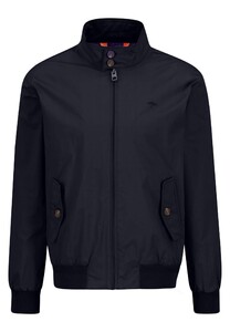 Fynch-Hatton Cotton Jacket Uni Zip High Collar Jack Navy