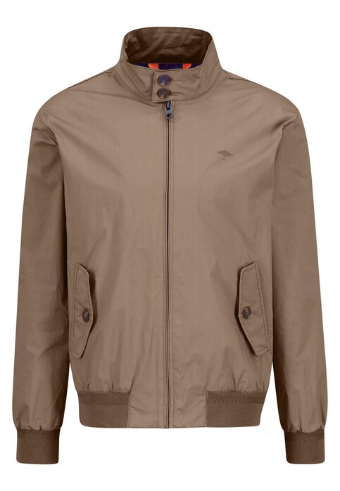 Fynch-Hatton Cotton Jacket Uni Zip High Collar Sand