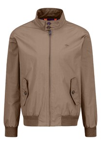 Fynch-Hatton Cotton Jacket Uni Zip High Collar Zand