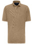 Fynch-Hatton Cotton Linen Blend Garment Dyed Poloshirt Camel