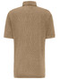 Fynch-Hatton Cotton Linen Blend Garment Dyed Poloshirt Camel