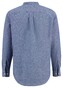 Fynch-Hatton Cotton Linen Mix Stand Up Collar Shirt Azure