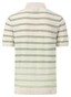 Fynch-Hatton Cotton Linen Stripe Poloshirt Dusty Olive