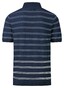 Fynch-Hatton Cotton Linen Stripe Poloshirt Midnight