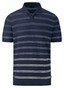 Fynch-Hatton Cotton Linen Stripe Poloshirt Midnight