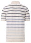 Fynch-Hatton Cotton Linen Stripe Poloshirt Off White