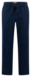 Fynch-Hatton Cotton Linen Twill Drawstring Pants Dark Navy