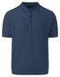 Fynch-Hatton Cotton Linen Uni Subtle Tipping Collar Poloshirt Midnight