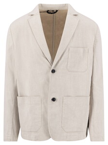 Fynch-Hatton Cotton Linnen Two-Tone Structure Blazer Stone
