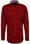 Fynch-Hatton Cotton Uni Contrast Buttons Overhemd Amarena