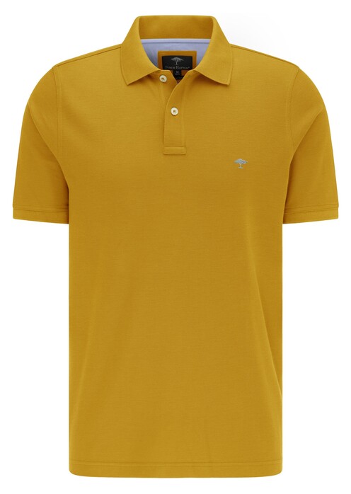 Fynch-Hatton Cotton Uni Polo Poloshirt Mustard