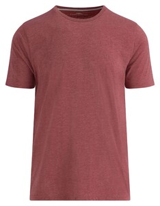 Fynch-Hatton Crew Neck Faux-Uni Melange T-Shirt Berry