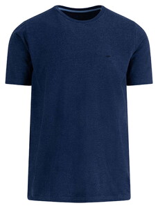 Fynch-Hatton Crew Neck Faux-Uni Melange T-Shirt Navy
