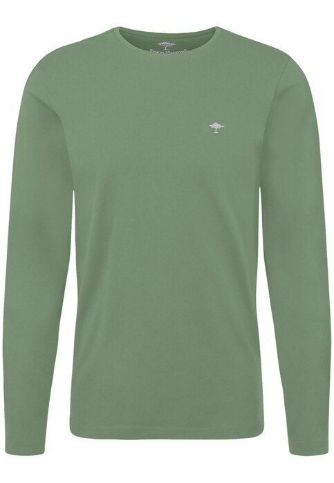 Fynch-Hatton Crew Neck Longsleeve T-Shirt Spring Green