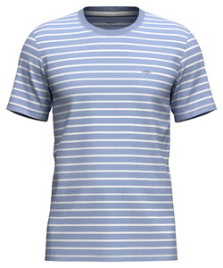 Fynch-Hatton Crew Neck Striped Cotton T-Shirt New Breeze