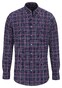 Fynch-Hatton Dark Check Button Down Overhemd Ruby Red