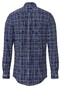 Fynch-Hatton Dark Check Button Down Overhemd Vibrant Blue