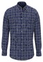 Fynch-Hatton Dark Check Button Down Overhemd Vibrant Blue