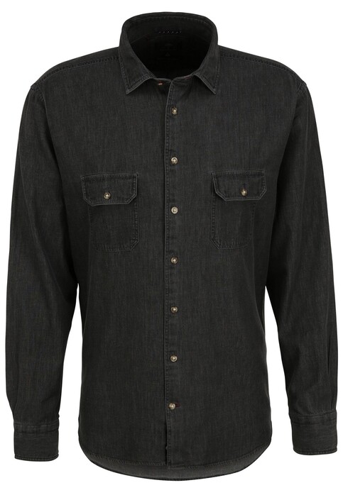 Fynch-Hatton Denim Safari Kent Shirt Black