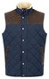 Fynch-Hatton Fabric Mix Button Zipper Body-Warmer Dark Navy