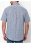 Fynch-Hatton Faux Uni Solid Linen Shirt Navy