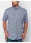 Fynch-Hatton Faux Uni Solid Linen Shirt Navy