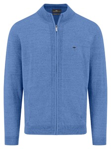 Fynch-Hatton Faux-Uni Subtle Texture Stand-Up Collar Vest Crystal Blue