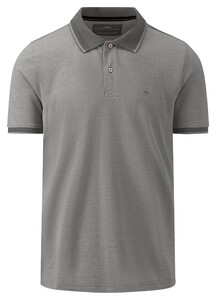 Fynch-Hatton Fine 2-Tone Uni Subtle Contrast Poloshirt Cool Grey