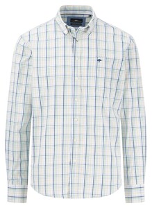 Fynch-Hatton Fine Multi Combi Check Button-Down Overhemd Turf Green