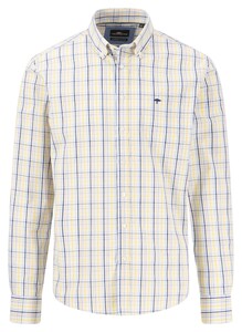 Fynch-Hatton Fine Multi Combi Check Button-Down Overhemd Vivid Yellow