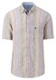 Fynch-Hatton Fine Multi Stripes Linnen Button Down Overhemd Soft Green