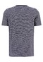 Fynch-Hatton Fine Stripes Round Neck Cotton Jersey T-Shirt Navy
