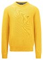 Fynch-Hatton Fine Structure Cotton O-Neck Pullover Pineapple