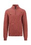 Fynch-Hatton Fine Structure Cotton Troyer-Zip Pullover Orient Red