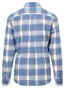 Fynch-Hatton Flanel Check Button Down Overhemd Cloud Blue