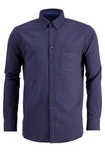 Fynch-Hatton Flanel Shirt Button Down Overhemd Navy