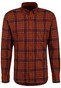 Fynch-Hatton Flannel Check Button Down Shirt Terracotta