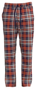 Fynch-Hatton Flannel Lounge Multi Check Drawstring Nightwear Flame-Navy-Winter White