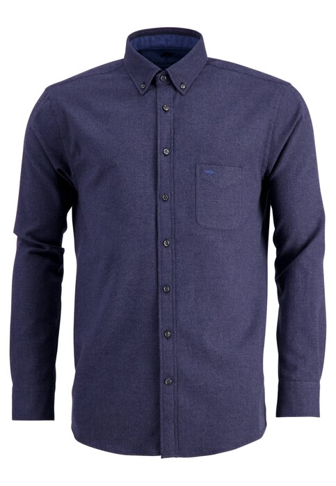 Fynch-Hatton Flannel Shirt Button Down Navy