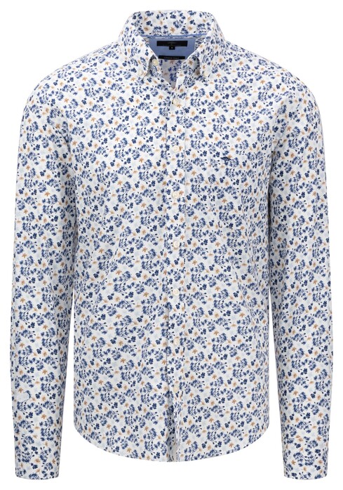 Fynch-Hatton Fresh Fantasy Floral Pattern Shirt Navy