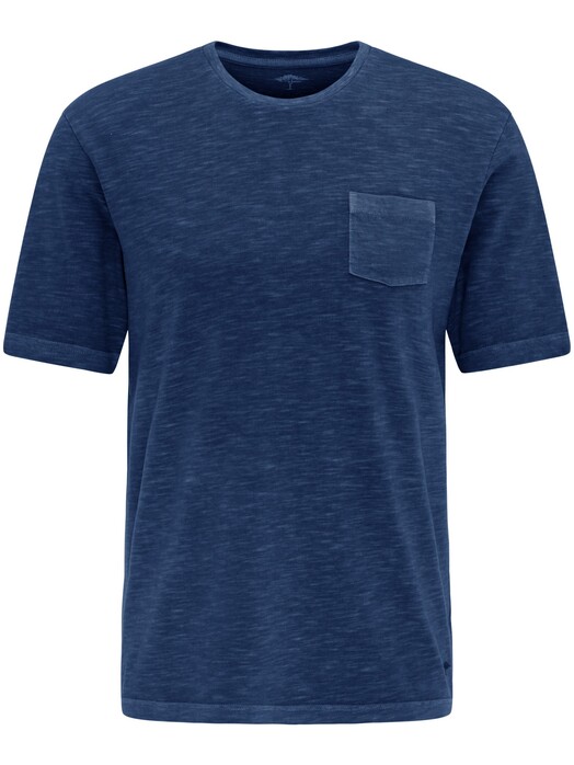 Fynch-Hatton Garment Dyed Breast Pocket T-Shirt Midnight