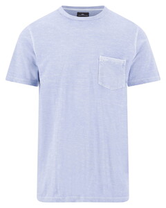 Fynch-Hatton Garment Dyed Cotton Linnen Crew Neck Chest Pocket T-Shirt New Breeze