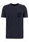 Fynch-Hatton Garment Dyed Cotton Ronde Hals T-Shirt Navy