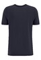Fynch-Hatton Garment Dyed Cotton Ronde Hals T-Shirt Navy